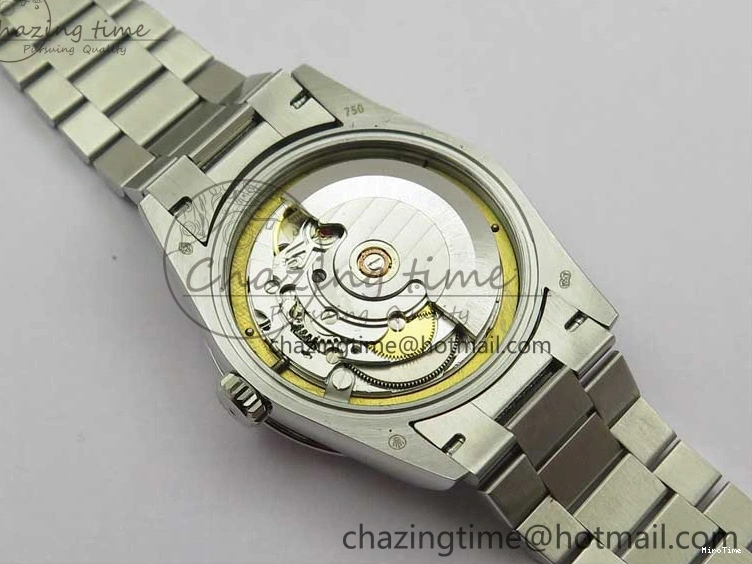 MiroTime 0128 Day-Date 36mm 128239 SS Crystal BP Best Edition White MOP Crystal Marker Dial on SS President Bracelet A MoistureWicking 2682
